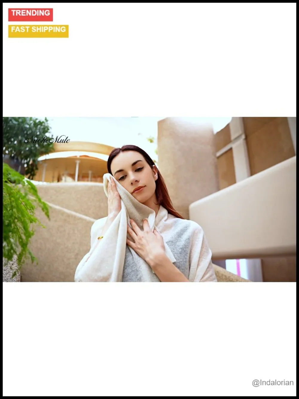 100% Cashmere Wrap Pashmina Shawl for Women Evening Dress Lightweight Travel